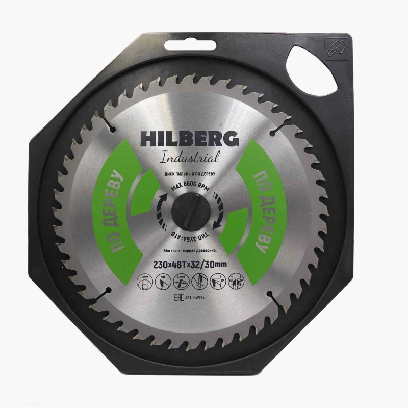 Пильный диск Hilberg Industrial Дерево 230 мм (32/30/48T)