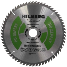 Пильный диск Hilberg Industrial Дерево 230 мм (32/30/64T)