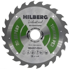 Пильный диск Hilberg Industrial Дерево тонкий рез 190 мм (30/60T)