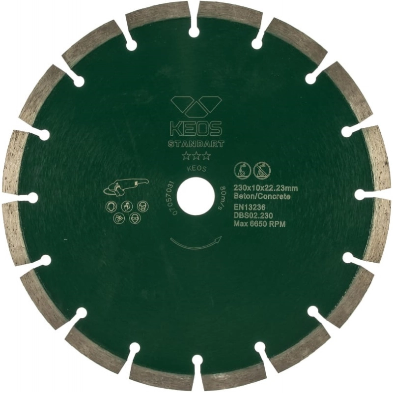Алмазный диск KEOS Standart сегментный (бетон) 230 мм