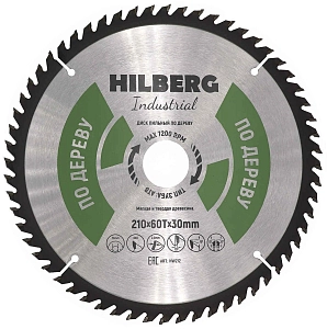 Пильный диск Hilberg Industrial Дерево 210 мм (30/60T)