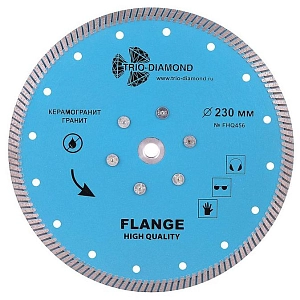 Алмазный диск Trio Diamond Turbo Hot press Гранит с фланцем 230 мм