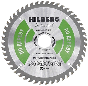 Пильный диск Hilberg Industrial Дерево 190 мм (30/20/48T)