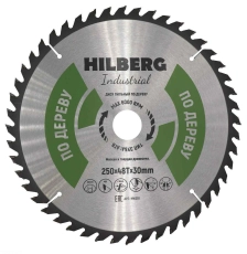 Пильный диск Hilberg Industrial Дерево 250 мм (30/64T)