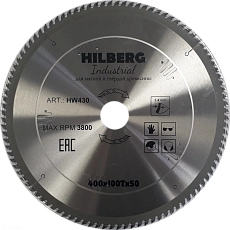 Пильный диск Hilberg Industrial Дерево 400 мм (100T)