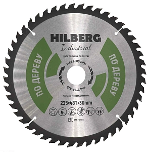 Пильный диск Hilberg Industrial Дерево 235 мм (30/48T)