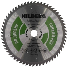 Пильный диск Hilberg Industrial Дерево тонкий рез 190 мм (20/60T)