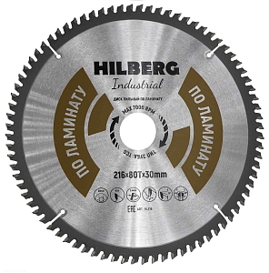 Пильный диск Hilberg Industrial Ламинат 216 мм