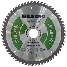 Пильный диск Hilberg Industrial Дерево тонкий рез 210 мм (30/60T)