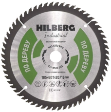 Пильный диск Hilberg Industrial Дерево 185 мм (20/16/60T)