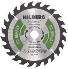Пильный диск Hilberg Industrial Дерево 165 мм (20/24T)