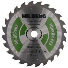 Пильный диск Hilberg Industrial Дерево тонкий рез 190 мм (20/24T)