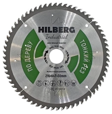 Пильный диск Hilberg Industrial Дерево тонкий рез 216 мм (30/64T)