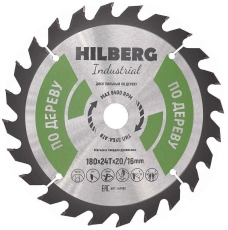 Пильный диск Hilberg Industrial Дерево 180 мм (20/16/24T)