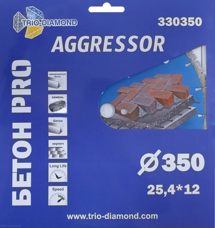 Алмазный диск Trio Diamond Бетон Pro Agressor 350 мм