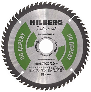 Пильный диск Hilberg Industrial Дерево 190 мм (30/20/60T)
